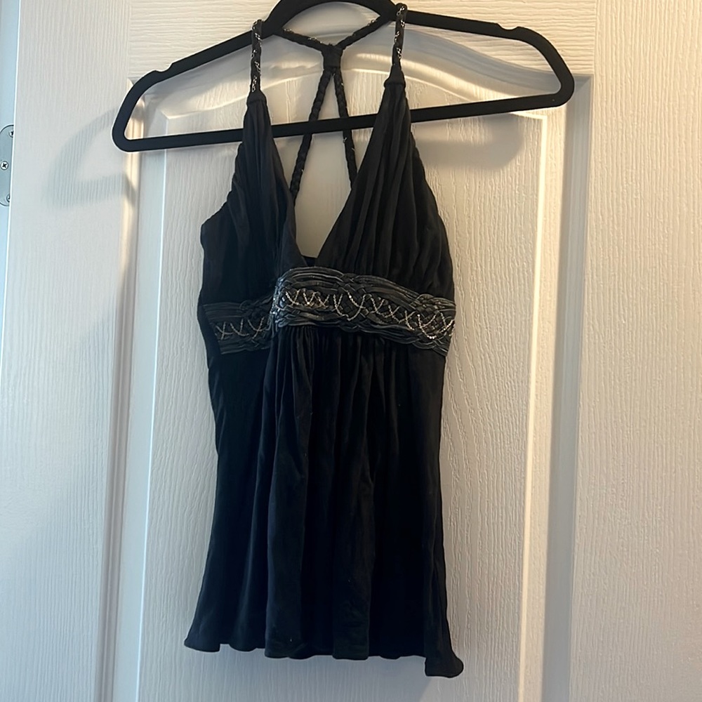 Sky braided chain tank y2k